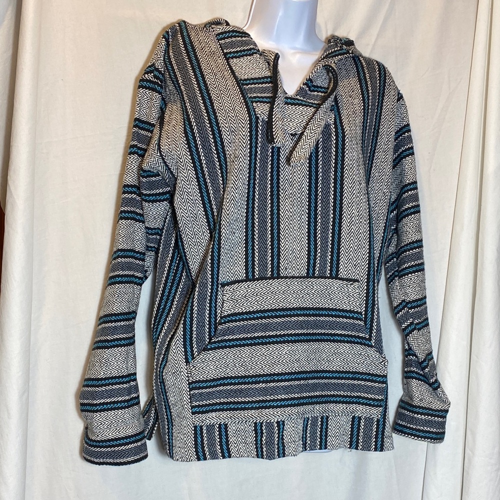 Mexican Baja Hoodie by Retro Fit with kangaroo pocket - unisex size Large